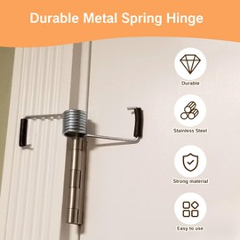 BRBASAP 2 Pack Universal Butterfly Spring Door Closer Self Closing with Rubber Bumpers Ideal for Auto Closing Interior Doors Hinges Home Closers Easy Opening