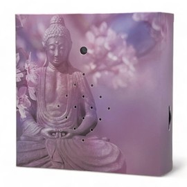 MIJOMA Soundbox with Relaxation Sounds - Soothing Relaxation for Your Home | Speaker, Motion Sensor & On/Off Switch | Ideal for Bathroom, Hallway, Office & Living Room | 12 x 12 cm (Relax)