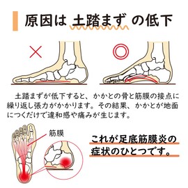 Foot Care Goods.COM Healthy Insole for Plantar Fasciitis Relief from Plantar Fasciitis Pressure Reducing Area, 2 Arch Pads Outside and Inside Protect Foot Skeleton(Men's M(25.0-25.5cm))