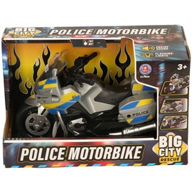 Atoz Big City Rescue Police Motorbike Toy with Engine Sound and Flashing Lights, 3+ Years