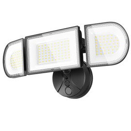 Meloght 150W LED Flood Lights Outdoor, 15000LM Super Bright Security FloodLights Switch Controlled, 3 Adjustable Heads, 6800K, IP65 Waterproof Outside Floodlights for Garage, Yard, Patio, Porch