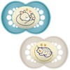 MAM Pure Night 6+M Soothers Boys Pack of 2