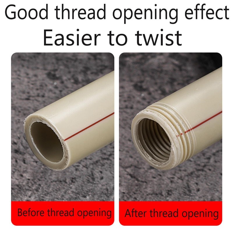 Electric Drill Compatible PVC Pipe Threader Kit, PVC Thread Maker