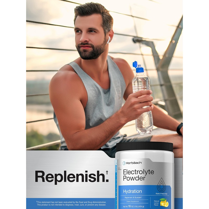 Horbäach Electrolytes Powder | 16 oz | 130 Servings |