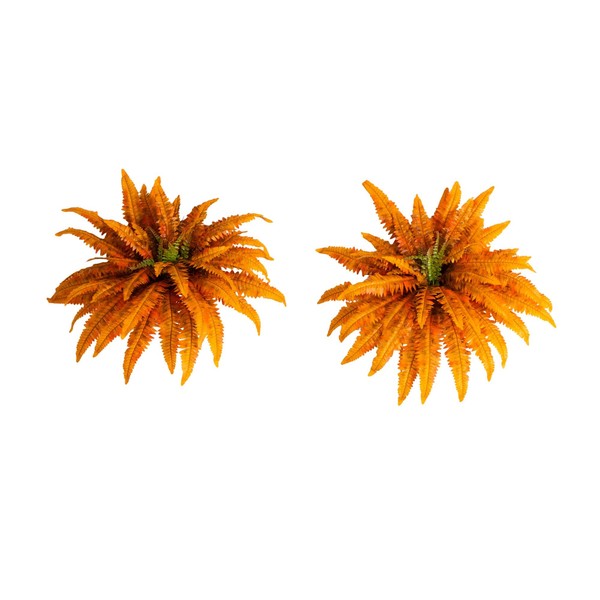 Nearly Natural 40in Autumn Artificial Fall Boston Fern Set of