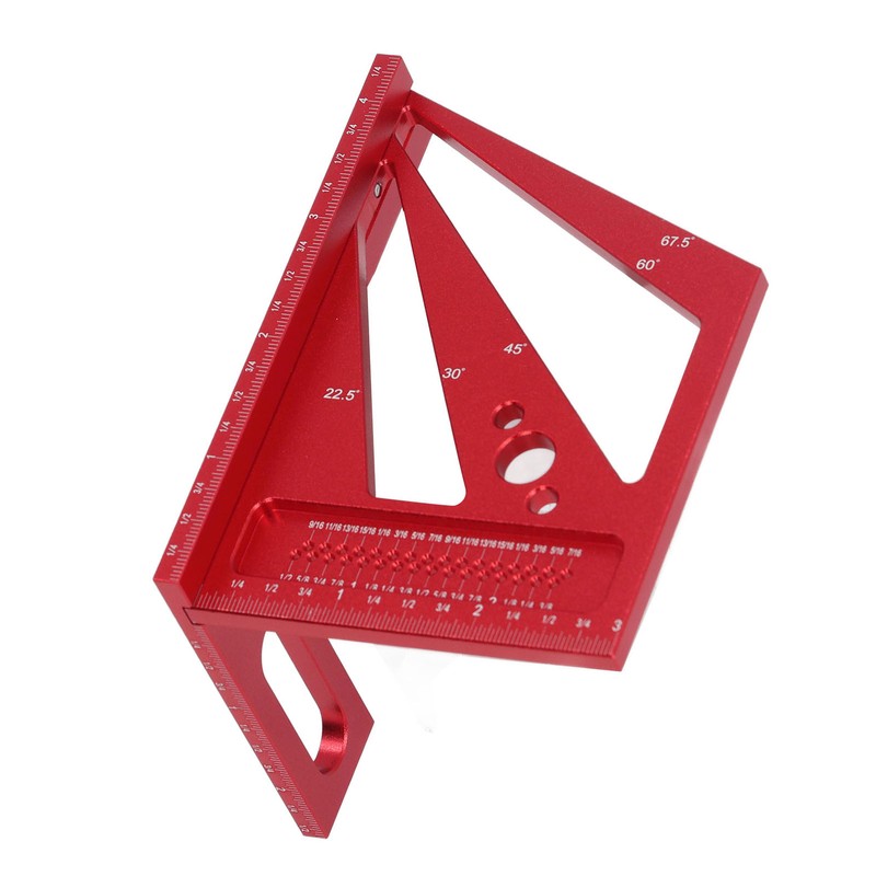 Woodworking Ruler Multifunctional Angle Measuring Ruler Aluminum Alloy Square Tool