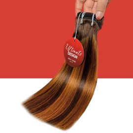Brown Silky 100g Human Hair Bundles, Naturally Straight RAW Hair Soft Silky Unprocessed Weave Bundles Silky for Women (8 inch)