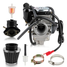 Carbhub GY6 150cc Carburetor GY6 24mm Carb for Kazuma Taotao Roketa SunL Baja Eagle Chinese Go Kart Carb with Air Filter Carb for 150cc Scooter Carburetor ATV 150cc Carburetor TaoTao 150cc Carburetor