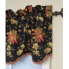 WAVERLY FELICITE NOIR UNLINED ROD POCKET VALANCE NOIR 50" X