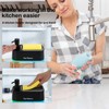 GINZER Dish Soap Dispenser for Kitchen Countertop with Sponge Holder
