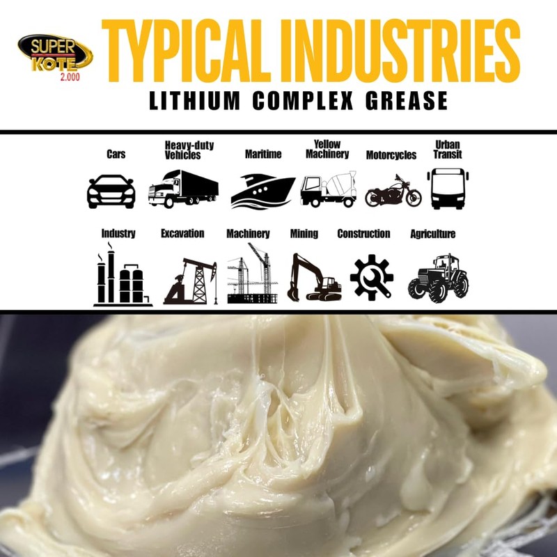 Lithium Complex Grease SUPERKOTE 2000 - White Lubricant Grease Superkote
