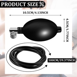 Fabbay 1 Set Blood Pressure Bulb Pump Replacement Rubber Inflation Bulb Adjustable Blood Pressure Pump Blood Pressure Monitor Manual Pump Pressure Hand Pump with Tubing Air Valve for Sphygmomanometer