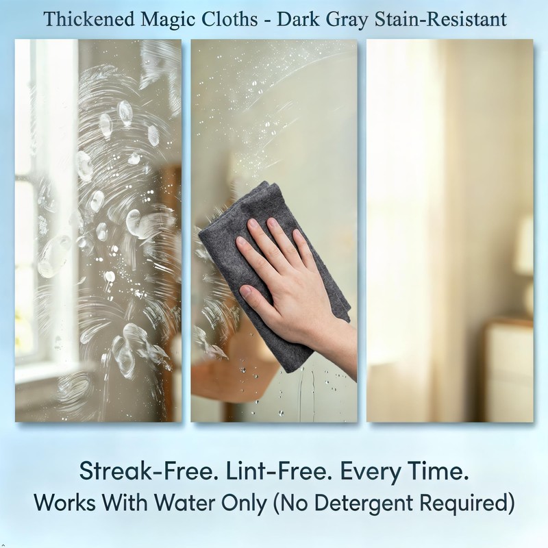 Thickened Magic Microfiber Cleaning Cloth 10-Pack Extra-Size 11.8x15.8 in