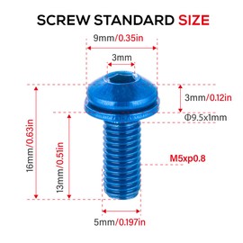 CNC Water Bottle Cage Bolts，Bike Bottle Cage Bolts，Blue