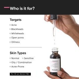 Minimalist 2% Salicylic Acid Serum For Acne, Blackheads & Open Pores | Reduces Excess Oil & Bumpy Texture | BHA Based Exfoliant for Acne Prone or Oily Skin, Transparent, 30 ml (Pack of 1)