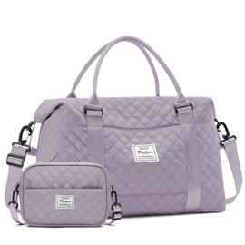 Weekender Bags for Women,Personal Item Travel Bag with Shoes Compartment,Overnight Travel Duffel Bag with Toiletry Bag,Gym Bag