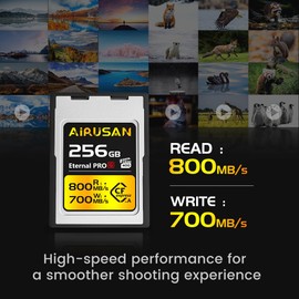 256GB CFexpress Type A Card, Up to 800MB/s Read Speed & 700MB/s Write Speed, CFexpress Type A Memory Card for RAW 4K/8K Video Recording Compatible with Sony Alpha Sony FX Cameras