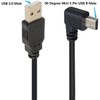 SHANFEILU 90 Degree Mini USB Cable Angle Mini 5pin USB