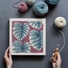 2Pcs Punch Needle Embroidery Kit Wooden Handle Yarn Needle DIY