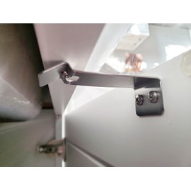 Tin Soldier Metal Cabinet and Drawer Safety Latches childproofing Lock (5-Piece Set) | Heavy-Duty Stainless Steel Design | Business, Kitchen, Bathroom, Garage, RV | Kids, Pets | Includes Hardware