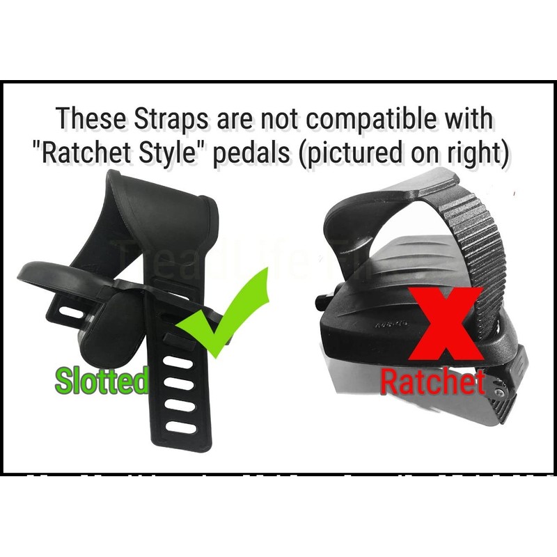 TreadLife Fitness Exercise Bike Pedal Straps - Extra Long -