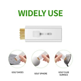 Pocket Retractable Golf Club Cleaning Brush Tool 2 Pack Portable Pocket Retractable Golf Club Cleaning Brush Tool Wire Brush Club Groove Double Side Cleaner for Men Women Friends Gifts