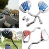AULESSE 1 Pair Left Right Universal Motorcycle Scooter Chrome Skull