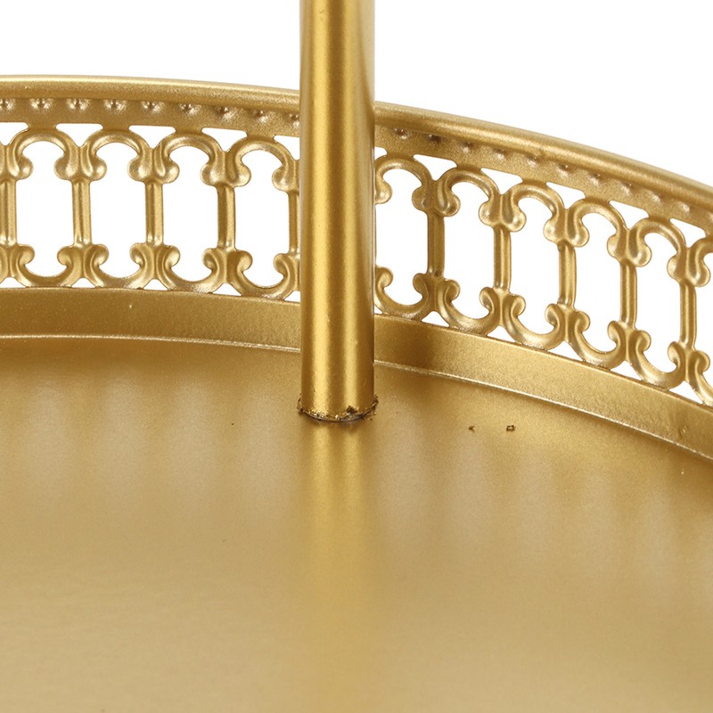 2 Tier Fruit Tray Gold Elegant Large Capacity Decorative Multi