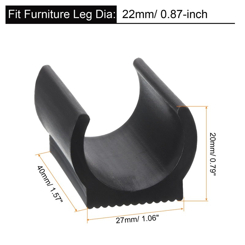 sourcing map 25Pack Rectangle Shaped Chair Legs Tips, Fitting 22mm