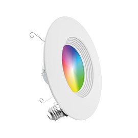 INFIBRITE 5 & 6 Inch Smart Recessed, Color Changing and Tunable White, WiFi Retrofit LED Downlight E26 Base, Compatible with Alexa Google, Dimmable, 1100LM, CRI90, RGBCW, Wet Rated,(IB-004-1-12W-WH)