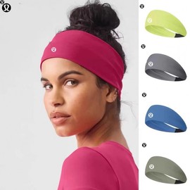 Lulu New Sports Headband for Men & Women - Sweat-Absorbing for Yoga, Fitness, Running Lulu Black Headband 2ea