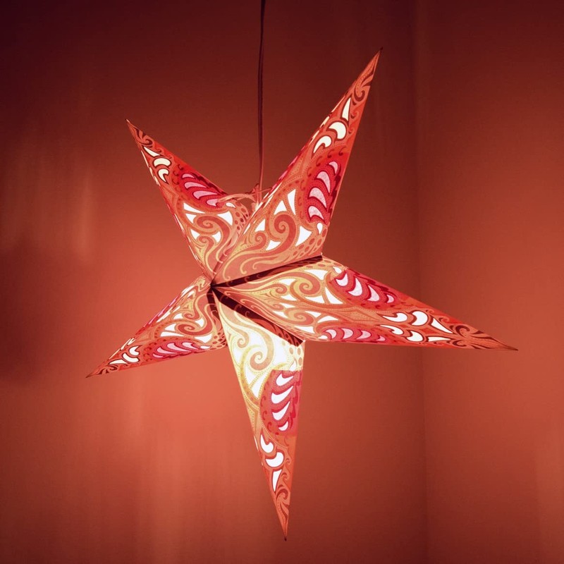 Farolillos de papel morado con estrellas, Moderno, Lavender Obsession Paper