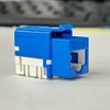 5 pk-R.J.Enterprises® RJ-EC-04 Ethernet Coax Wall Plate,Cat6 Blue Keystone Jack