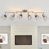 WILON Track Lighting Fixtures, 6-Light Brushed Nickel Flush Mount Track