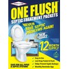 ONE FLUSH - Septic Tank Treatment Packets, 1-Year Supply of Easy-Flush Bacteria & Enzyme Packets - Proactive Prevention for Sewage Backups, Made in the USA