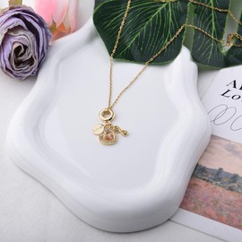 Ancnoz Mothers Day Gift for New Mom Gold Rhinestone Feet Necklace for New Mama Birthday Gifts for Mother Love Infinity Mom Necklace for Mommy to be Gifts