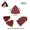 102 Pieces Triangular Sandpaper Set, 2 Pieces Triangle Oscillating Saw