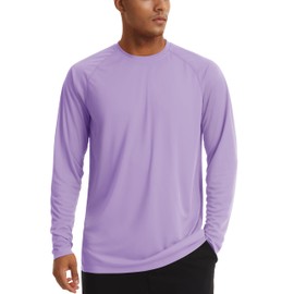 TACVASEN Men's Shirts Quick-Dry UV Shirts Sun Protection Long Sleeve Hiking Tops Fashion Performance SPF Workout Golf Shirts for Men Lightweight