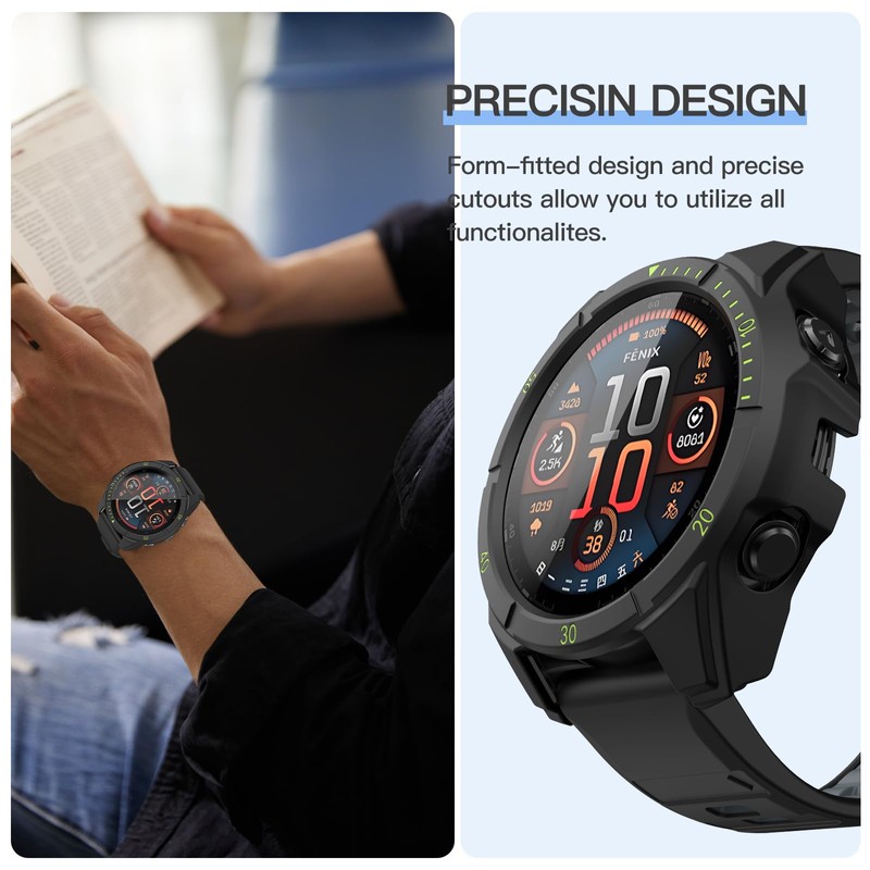 OVERSTEP Case Cover for Garmin Fenix 8 51mm Solar –