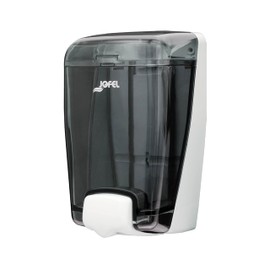 Jofel Wall Soap Dispenser, Refillable with 1L Liquid Soap Dispenser, Bathroom Soap Dispenser, High Resistant ABS Housing, Azur AC82000, SAN Fumé