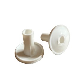 Plastic Hole Tidy, Cable Wall Entry Cover, 8mm Hole, Feed Through Coaxial Bushes, Wall Grommets, Entry Tidy Cap White, Internally and Externally Pack of 2