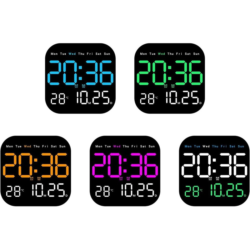 LED Digital Clock, Wall Clock, Silent, Wall Clock, Alarm Clock,