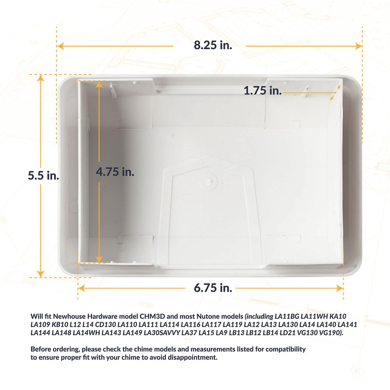 Newhouse Hardware CHM3DCOVER Door Chime Cover Only, Fits Most Nutone