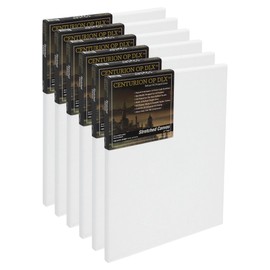 Centurion Deluxe Professional Oil Primed Linen Stretched Canvas, 11oz Linen, 9x12 - Box of 6, 0.67" Deep Canvases, Kiln-Dried Stretchers, Back Stapled, Premium Medium Weight Canvas for Oil Paintings