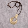 GelConnie Chunky Leather Necklace Women Bohemian Adjustable Black String Gold