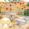 12PCS Boho Sun Party Decorations Birthday Party Hanging Honeycomb First