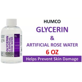 Pure Humco Glycerin with Rose Water 6 oz Pure Vegetable Based Glycerin (EXP 03/2026)