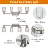 VINLUZ 2-Light Brushed Nickel Directional Spotlight Track Lighting Kit with