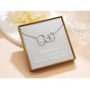 Famdecor Generations Necklace Grandmother Gifts 3 Interlocking Circle Necklace Necklace
