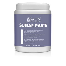 Satin Smooth Medium Sugar Paste – Natural Sugaring Hair Removal for Sensitive Skin, Bikini, & Full Body, 42.3 oz